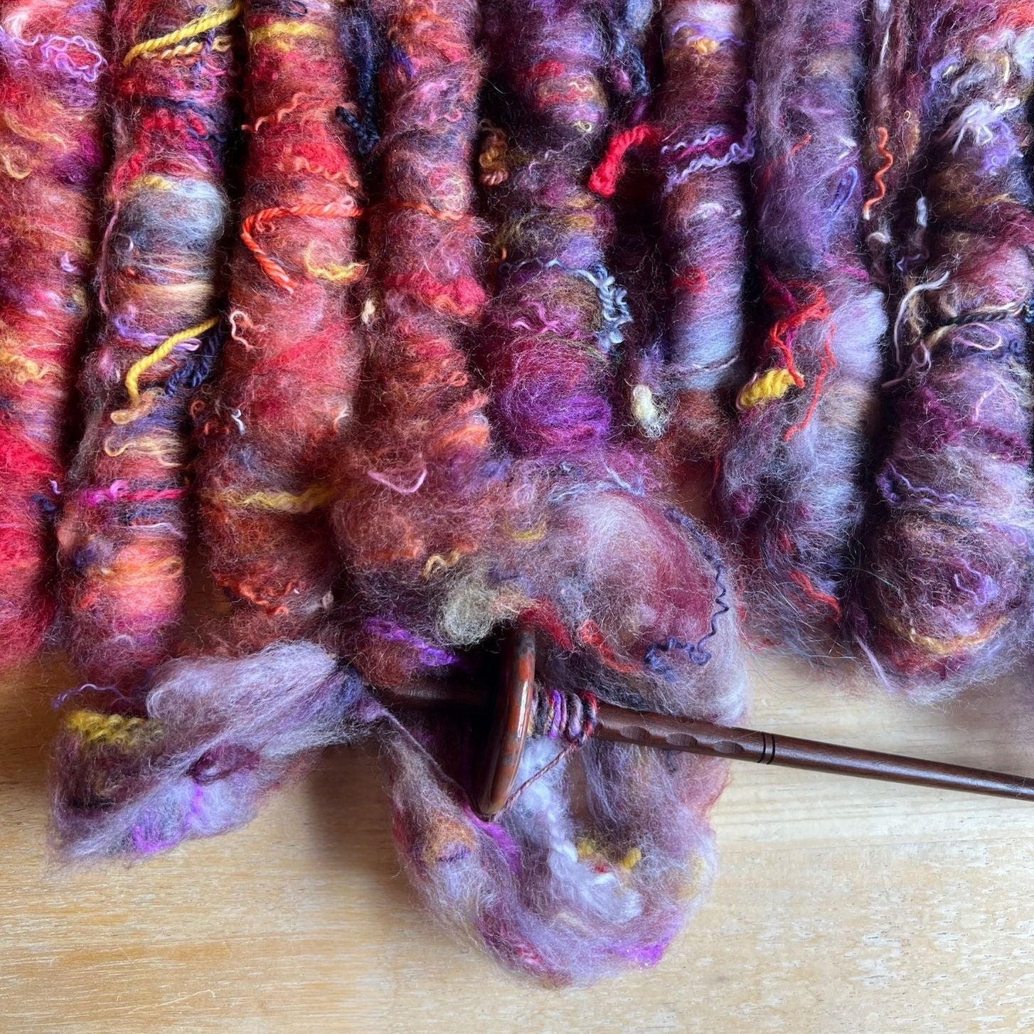 Scrappy Hand-carded Rolags