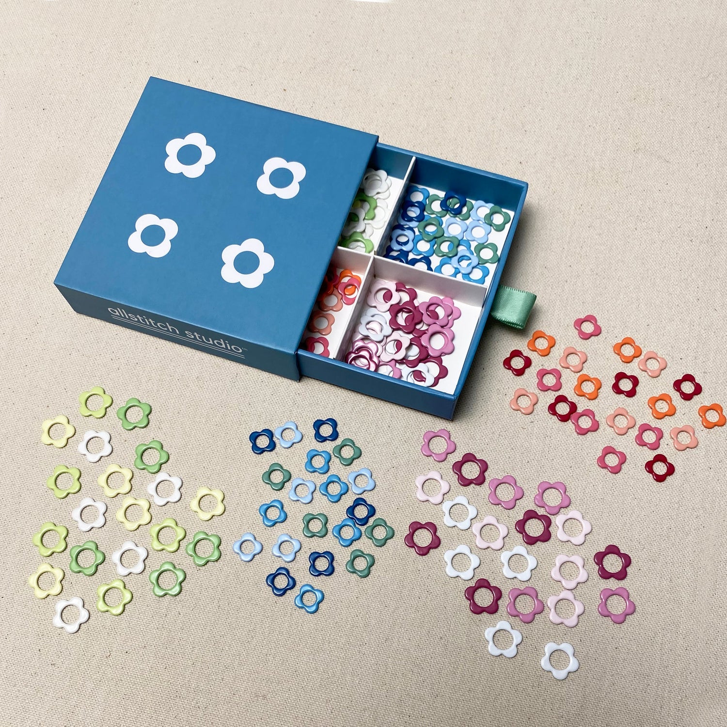 Flower Stitch Marker Sampler Box Set