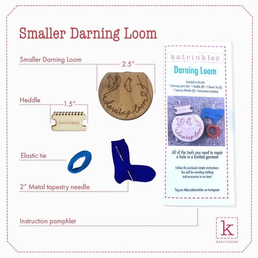 Smaller Darning and Mending Loom Kit