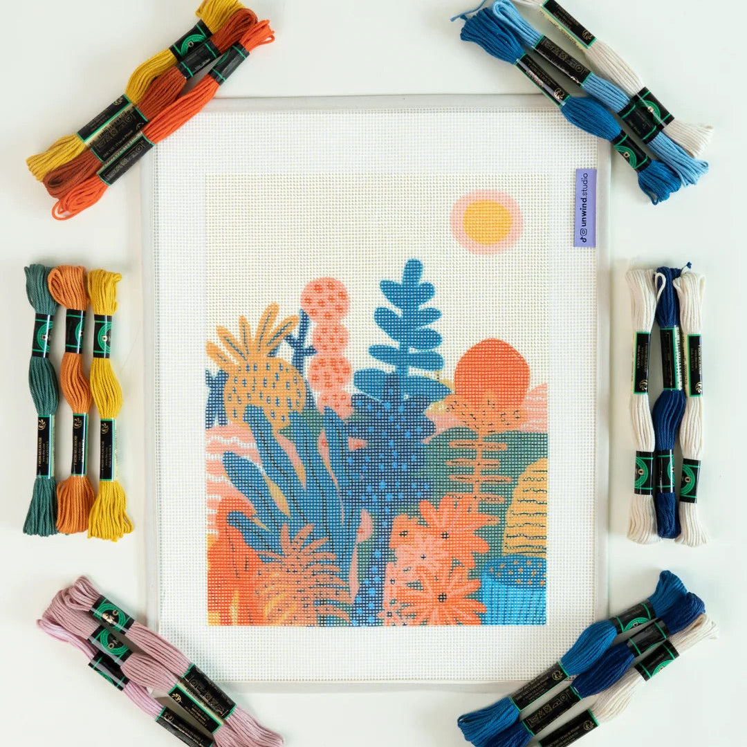 Needlepoint Canvas Kit Garden of Joy