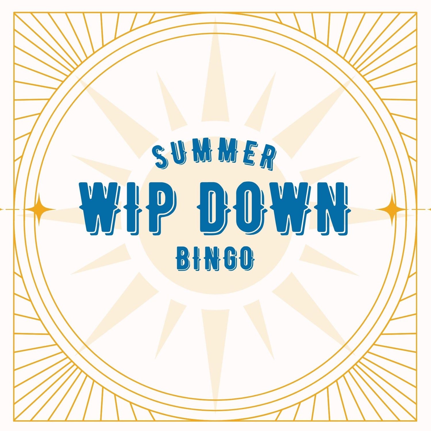 Summer WIP Down Bingo